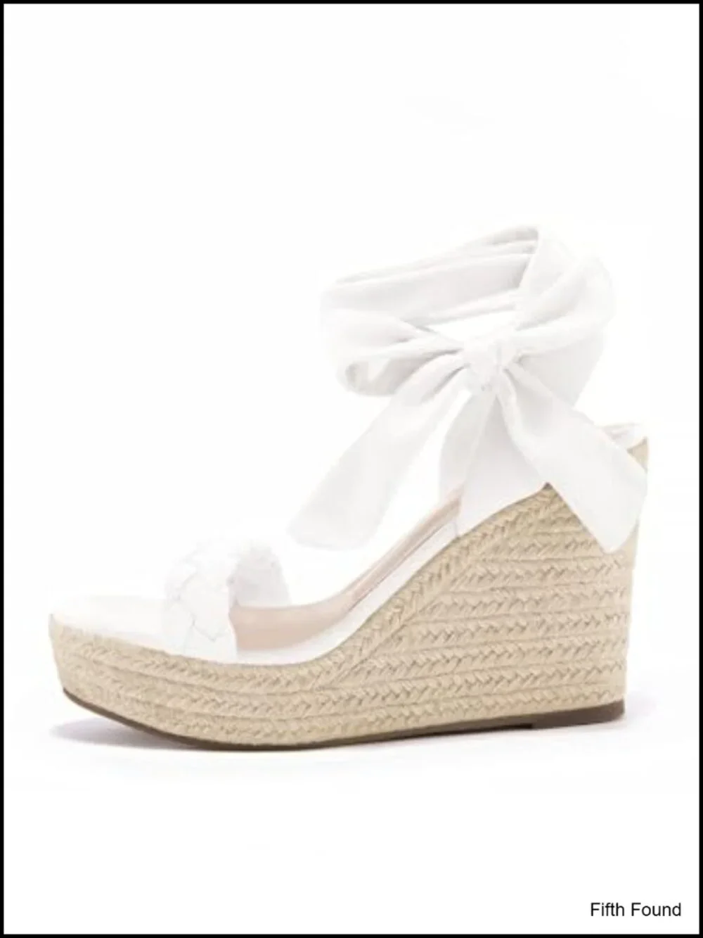 Braided Wedge Espadrille Sandals Lace Up Slingback Open Toe Summer Platform